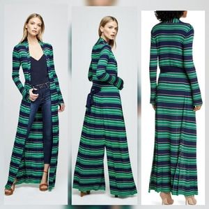 L' AGENCE Marija Striped Duster Cardigan I…